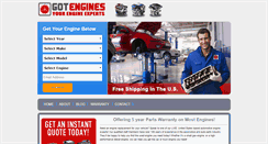 Desktop Screenshot of gotengines.com